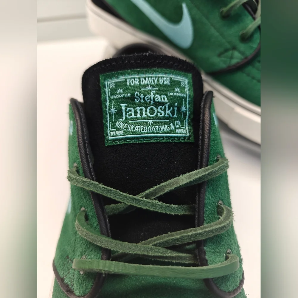 Nike Zoom Stefan Janoski + SB Gorge Green Casual Suede Sneakers size Men's 7